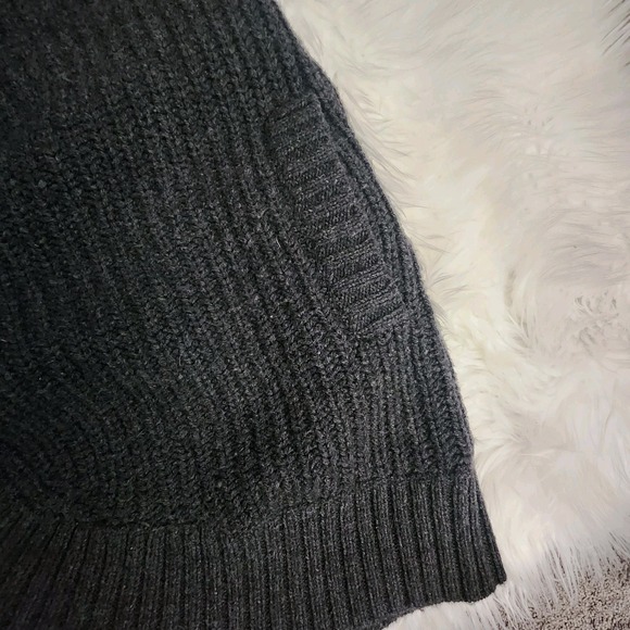 Diane Von Furstenberg Wool Cardigan Sweater Vest S Gray Knit Academia Grunge DVF - Picture 5 of 10